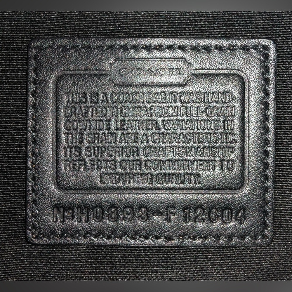 Coach Black Leather Hamilton Buckle Flap Large Satchel F12604 w/ Hangtag/Box/Bag - Picture 14 of 14